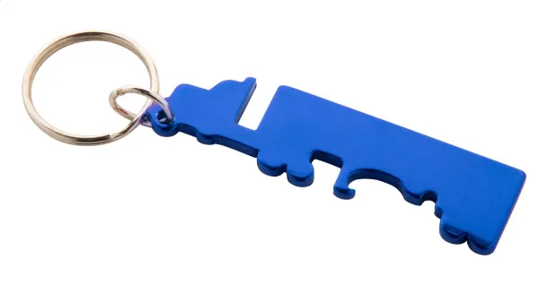 Peterby bottle opener keyring Blue