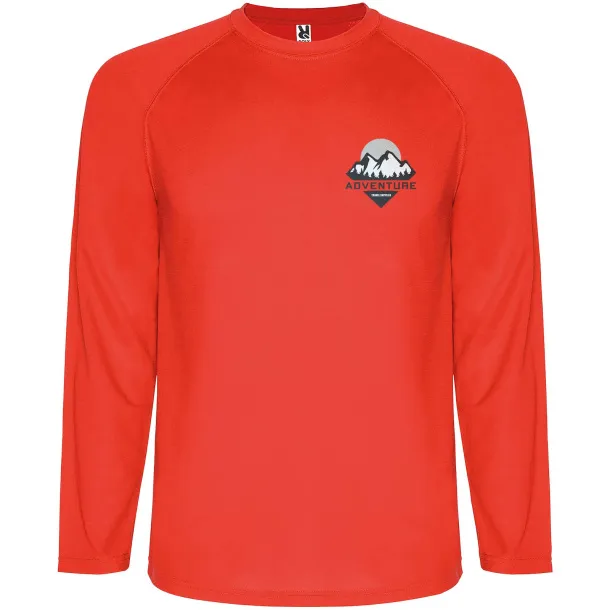 Montecarlo long sleeve men's sports t-shirt - Roly Red