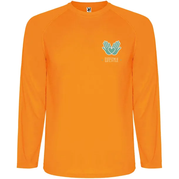 Montecarlo muška sportska majica dugih rukava - Roly Fluor Orange