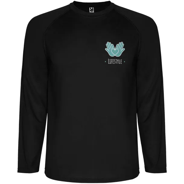 Montecarlo muška sportska majica dugih rukava - Roly Solid black