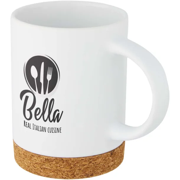 Neiva 425 ml ceramic mug with cork base White