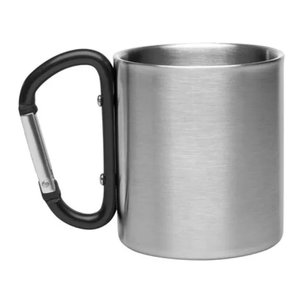  Mug 200 ml with carabiner Crna