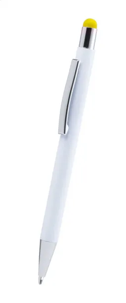 Wirly touch ballpoint pen Yellow White
