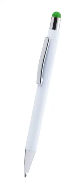 Wirly touch ballpoint pen Green White