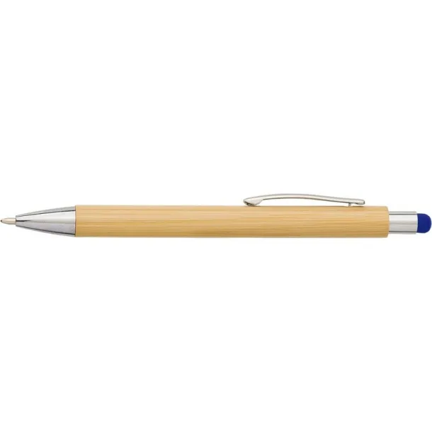  Bamboo ball pen, touch pen blue