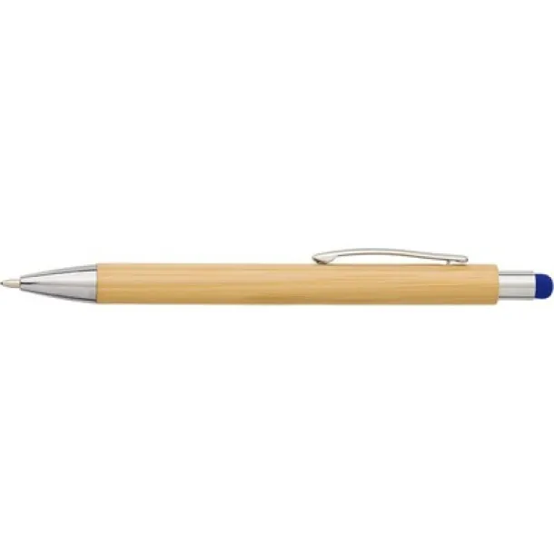  Bamboo ball pen, touch pen blue