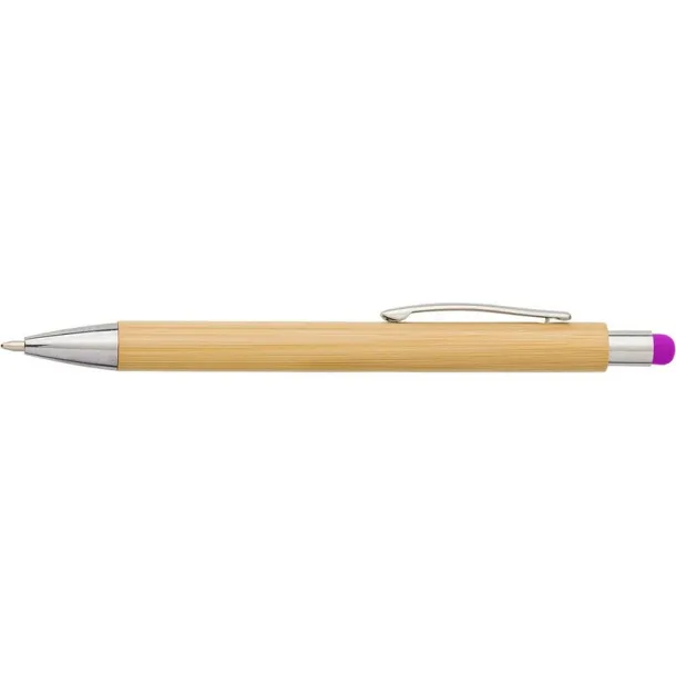  Bamboo ball pen, touch pen fuchsia