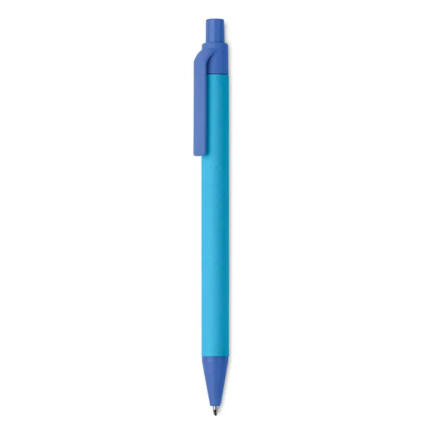 CARTOON COLOURED Paper/PLA corn ball pen Blue