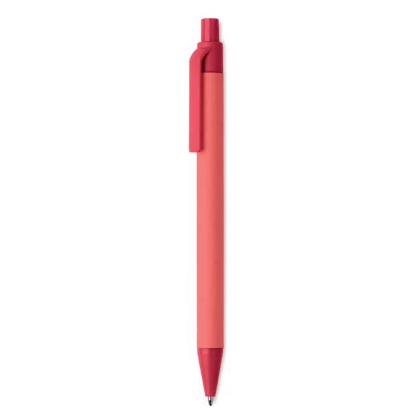 CARTOON COLOURED Paper/PLA corn ball pen Red