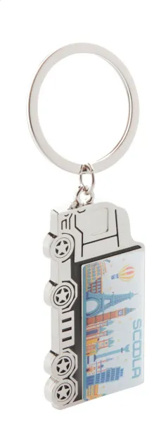 Basset truck keyring Silver