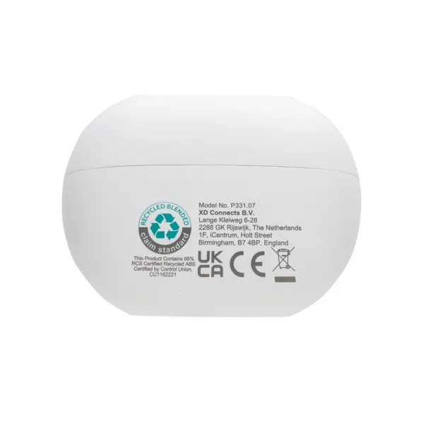 Prolink hibridne ANC/ENC slušalice od RCS reciklirane plastike - XD Collection Bijela 