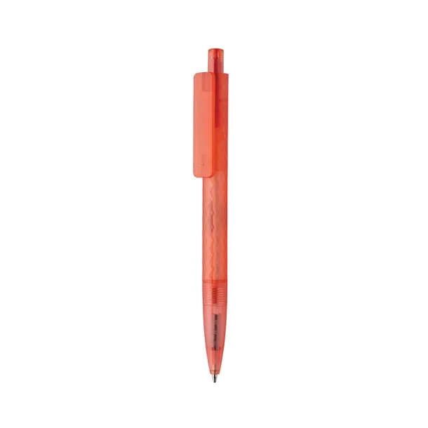 X3 GRS recycled PC plastic pen frosted - XD Collection Crvena