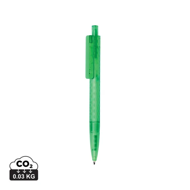 X3 GRS recycled PC plastic pen frosted - XD Collection Zelena