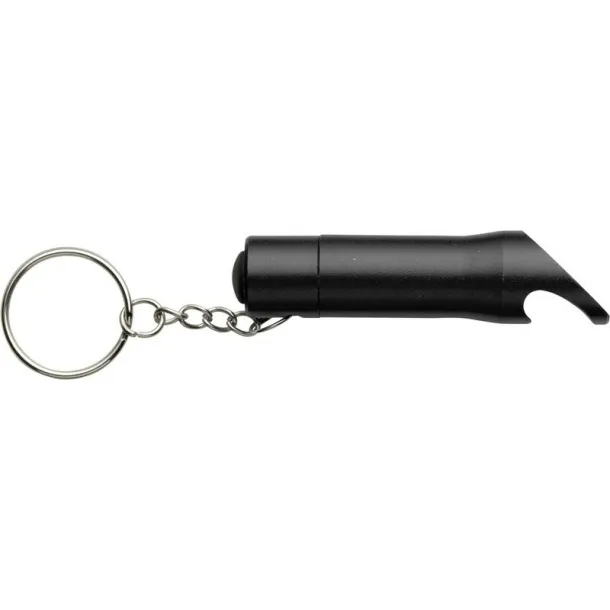  Keyring, bottle opener with LED light black
