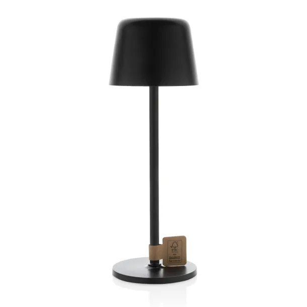 Zenic USB stolna punjiva svjetiljka od RCS reciklirane plastike - XD Collection Crna 