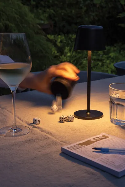 Zenic RCS recycled plastic USB re-chargable table lamp - XD Collection Black 