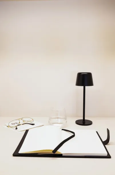 Zenic RCS recycled plastic USB re-chargable table lamp - XD Collection Black 