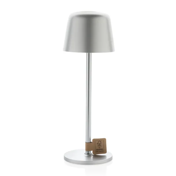 Zenic RCS recycled plastic USB re-chargable table lamp - XD Collection Silver 