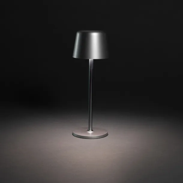 Zenic RCS recycled plastic USB re-chargable table lamp - XD Collection Silver 