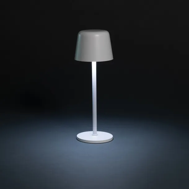 Zenic RCS recycled plastic USB re-chargable table lamp - XD Collection White 