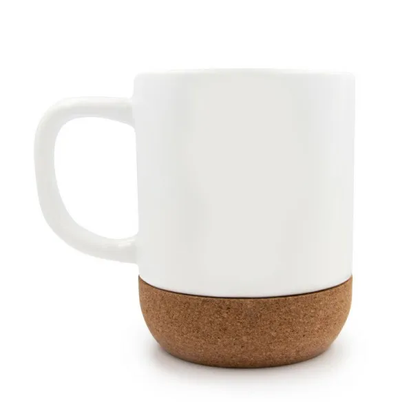  Ceramic mug 370 ml, cork detail Bijela