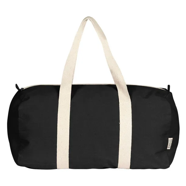 BOUNTY Recycled cotton duffle bag, 320 g/m2 - BRUNO Black