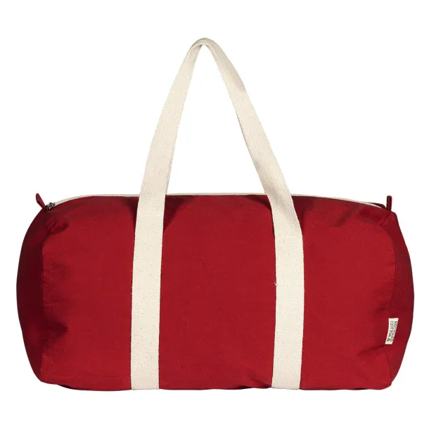 BOUNTY Recycled cotton duffle bag, 320 g/m2 - BRUNO Red
