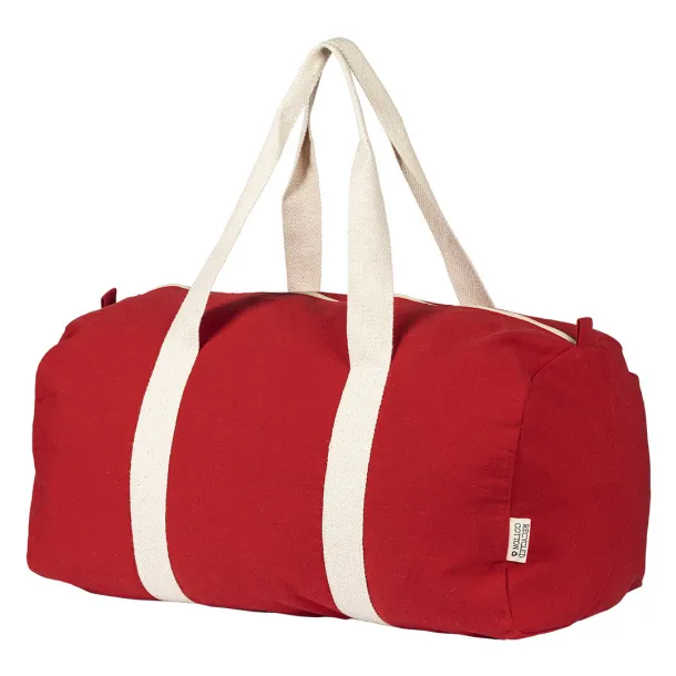 BOUNTY Recycled cotton duffle bag, 320 g/m2 - BRUNO Red