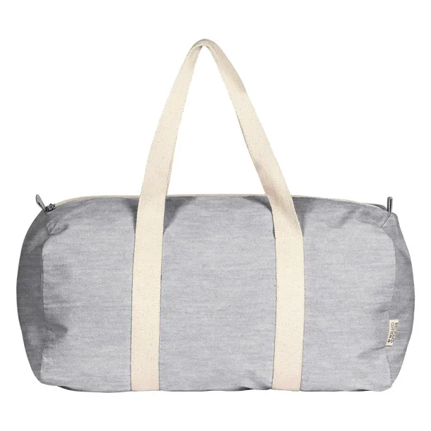 BOUNTY Recycled cotton duffle bag, 320 g/m2 - BRUNO Ash gray