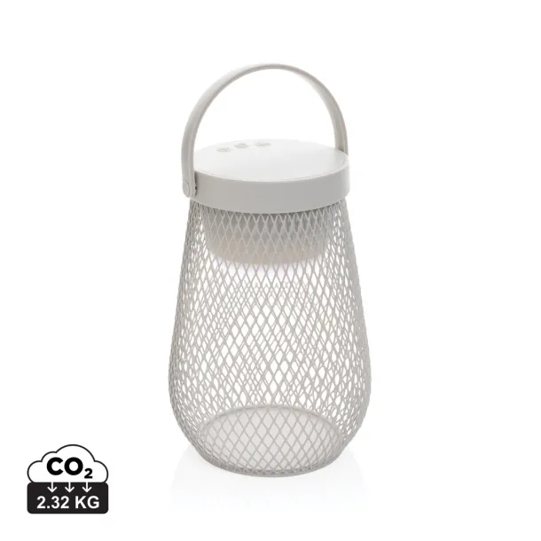 Aurora RCS recycled plastic USB re-chargeable table lamp - XD Xclusive Grey 