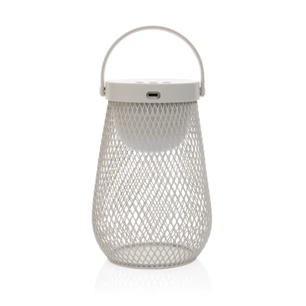 Aurora RCS recycled plastic USB re-chargeable table lamp - XD Xclusive Grey 