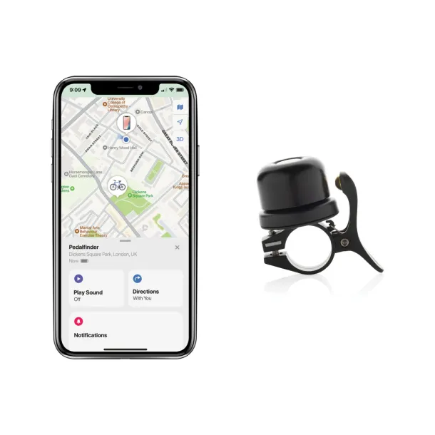 Pedalfinder zvono za bicikl s tehnologijom lociranja širom svijeta - XD Collection Crna 