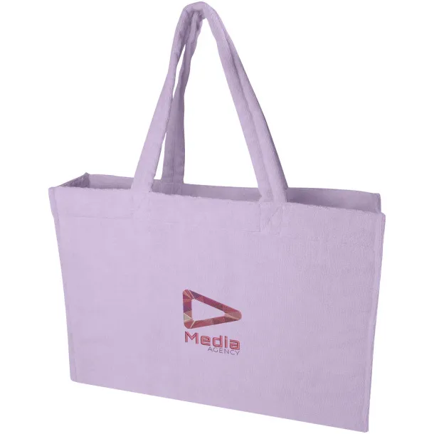 Siam GRS recycled terry beach tote bag 13L Lilac