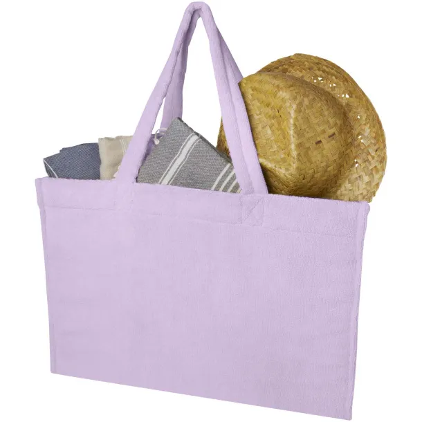 Siam GRS recycled terry beach tote bag 13L Lilac