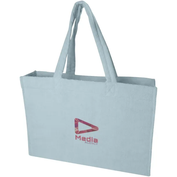 Siam GRS recycled terry beach tote bag 13L Cloud Blue