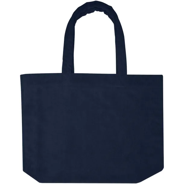 Siam GRS recycled terry beach tote bag 13L Navy Blue