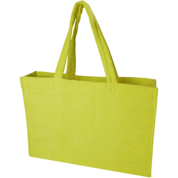 Siam GRS recycled terry beach tote bag 13L Lime