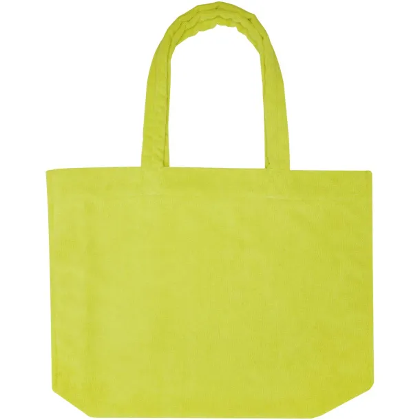 Siam GRS recycled terry beach tote bag 13L Lime
