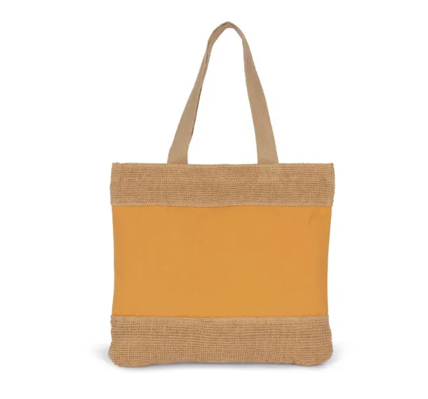  Torba za kupovinu od pamuka i tkanih niti jute - Kimood Cumin Yellow Prirodna