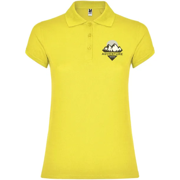 Star short sleeve women's polo - Roly Yellow