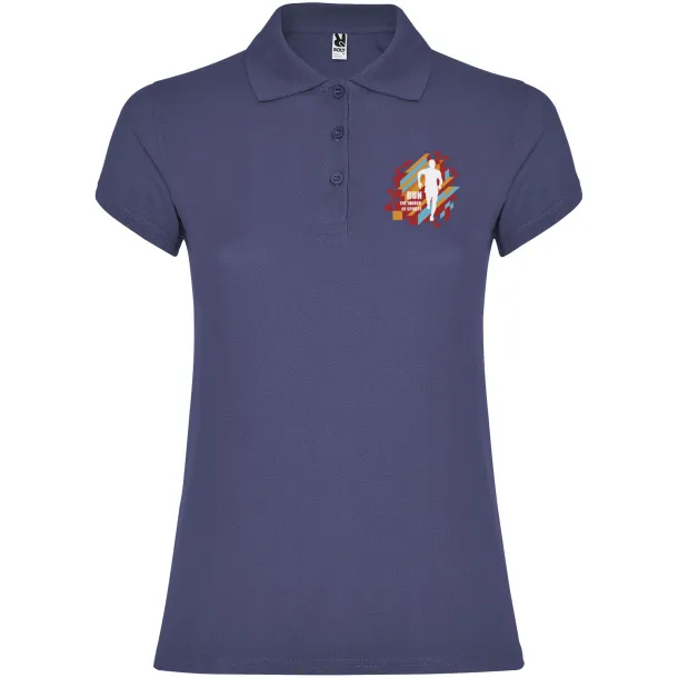 Star ženska polo majica kratkih rukava, 200 g/m² - Roly Blue Denim