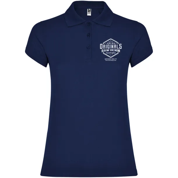Star short sleeve women's polo - Roly Mornarski plava