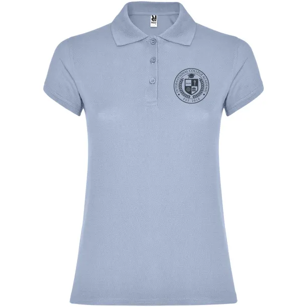 Star short sleeve women's polo - Roly Zen Blue