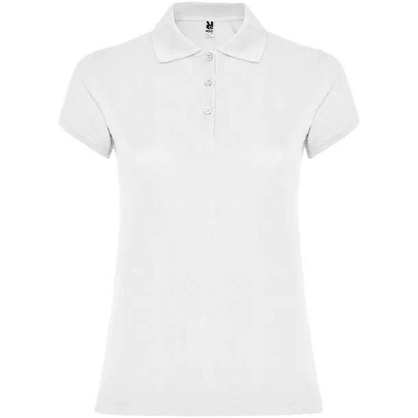 Star short sleeve women's polo - Roly White