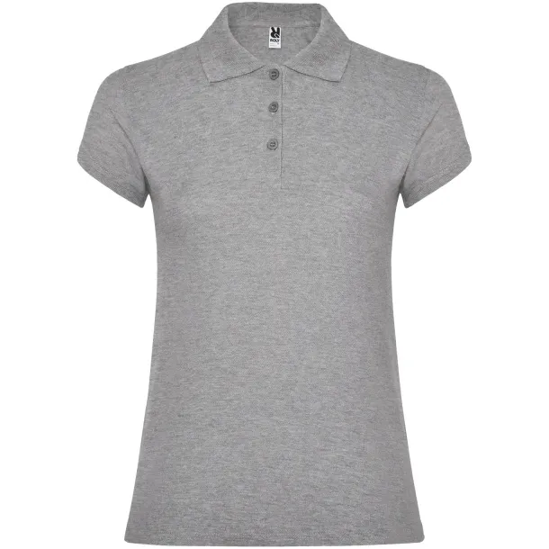 Star short sleeve women's polo - Roly Marl Grey