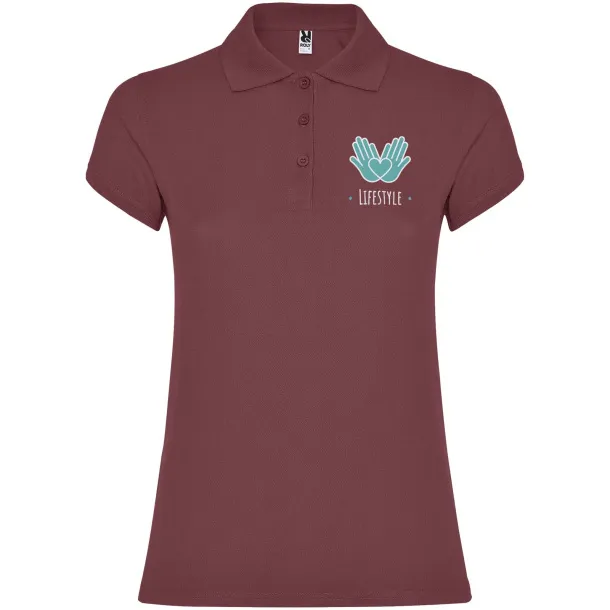 Star ženska polo majica kratkih rukava - Roly Berry Red