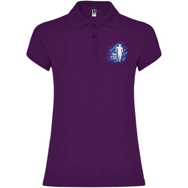 Star short sleeve women's polo - Roly Purple