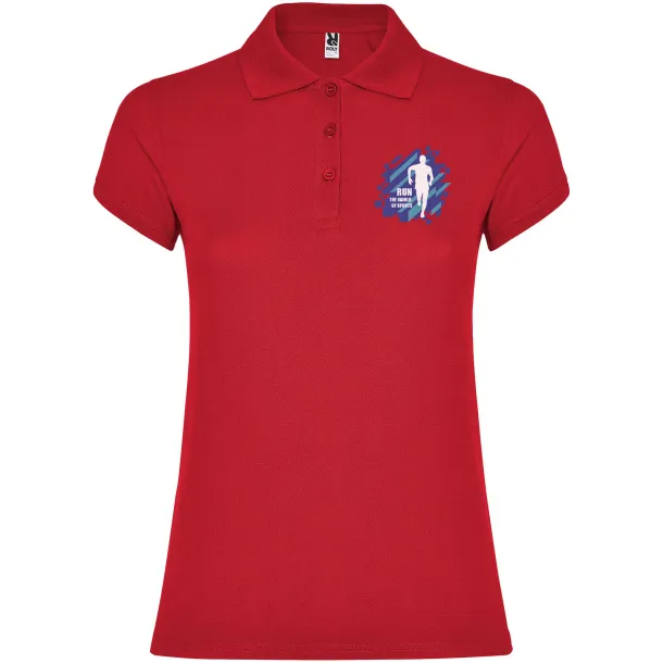 Star short sleeve women's polo - Roly Red