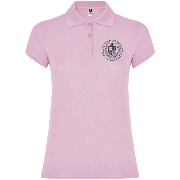 Star short sleeve women's polo - Roly Light pink
