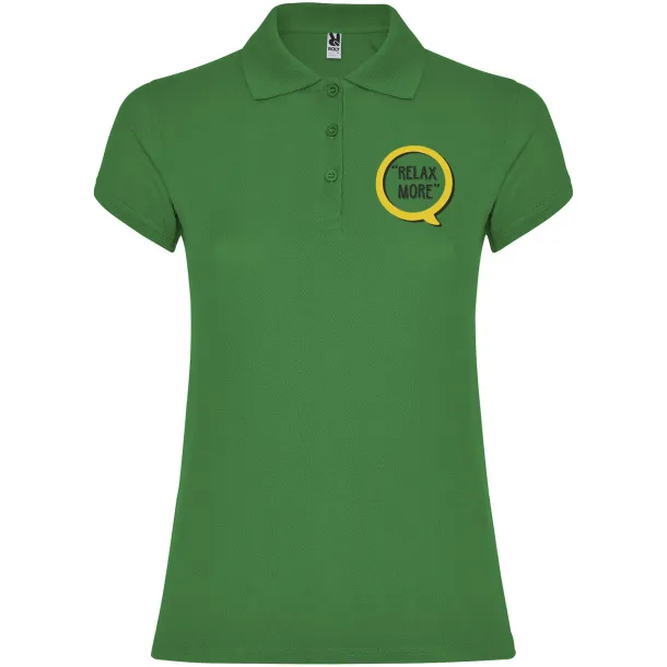 Star short sleeve women's polo - Roly Tropical Green